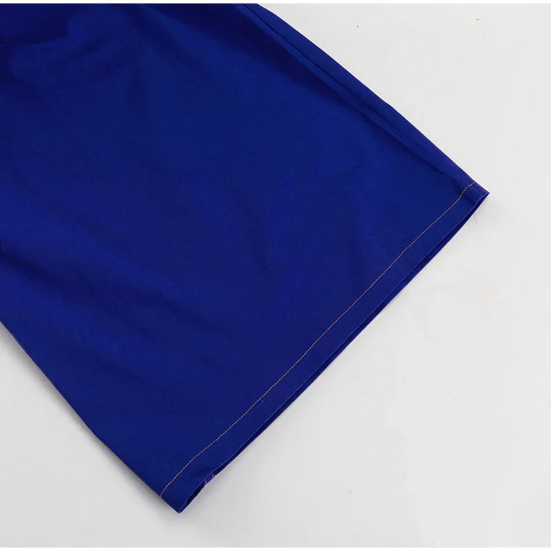 Wide Leg Pleated Pants for Loose High Waist Straight Striped Blue Street Pants Female Spring Street Trousers