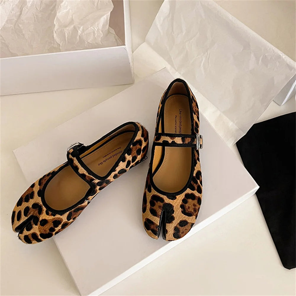 Mary Jane Horsehair Loafers Single Shoes Flats Shoes Woman Flats Street Shoes