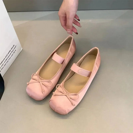 Bowbottom Ballet Shoes Dance Shoes New French Mary Jane Shoes in Autumn