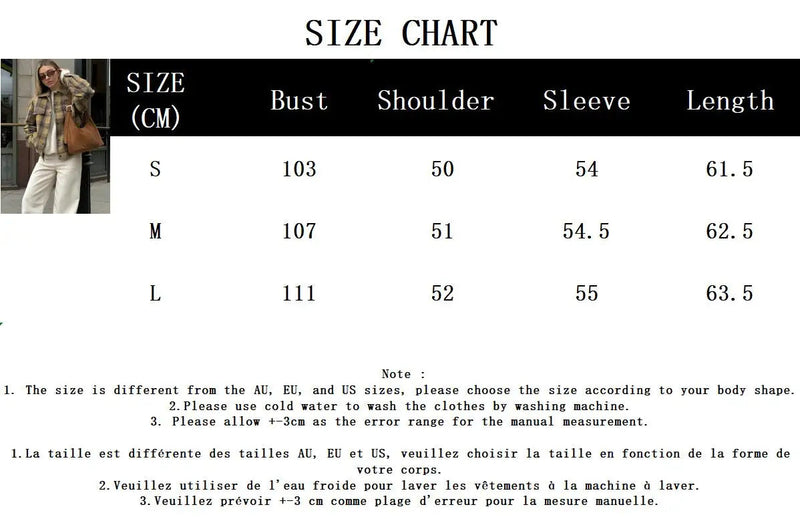 New Plaid Contrast Jacket Autumn Winter Single Breasted Long Sleeve Outerwear Female Coat