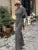 Autumn 2 Piece-set Female Flared Pants Slim Pleated Long Sleeve Outfits ’s Pants Sets