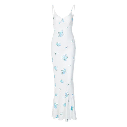 Summer Butterfly Print Folds Bodycon Halter Sling Mini Dresses New Ol Nightclub Beach Party Tight Skirt