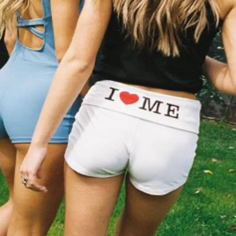 T2k European and American Street Style Short Letter Print New Basic Versatile Shorts