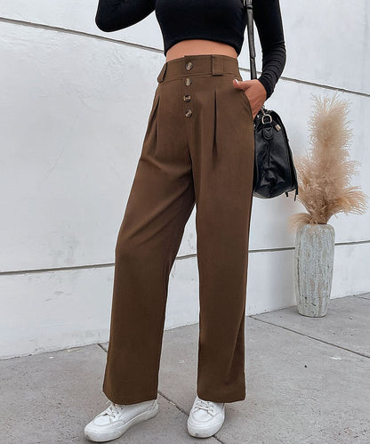 Button Front Pants