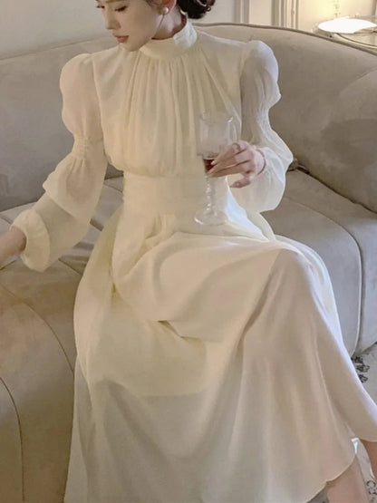 New Long Dress Autumn Aline Party Birthday Dresses Female Clothes Robe Vestidos