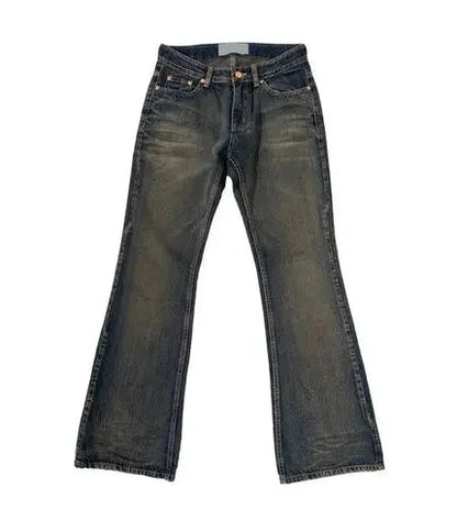 Retro Jeans Famale Clothing Loose Jeans Low Waist Y2k Aesthetics Baggy Flared Pants