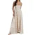 Summer Long Dresses Plaid Print Spaghetti Strap Sleeveless a Line Dresss Vacation Party Dresses Beachwear