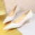 Patent Leather Mid Heel Shoes Spring New Kitten Heels 4.5 Cm Pointed Shoes Pumps Occupational Ol Office Heels