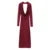 Hang Neck Burgundy Long Party Dress Halter Full Sleeve Maxi Dresses Autumn Lady Slim Hip Package Gowns New
