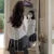 White Bandage Shirt Slim Long Sleeve Top School Uniform Basic Blouse Female Polo Neck