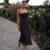 Big Backless Long Dress for Slim Fit Wave Fungus Ear Patchwork Evening Dresses Long Sleeve Autumn New