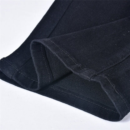 Low Waist Straight Denim Trousers Cyber Y2k Goth Pants Mom Jeans