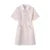 Dress Turn-down Collar Stylish and Summer New Simple and Sweet Waist-cinching Short Skirt