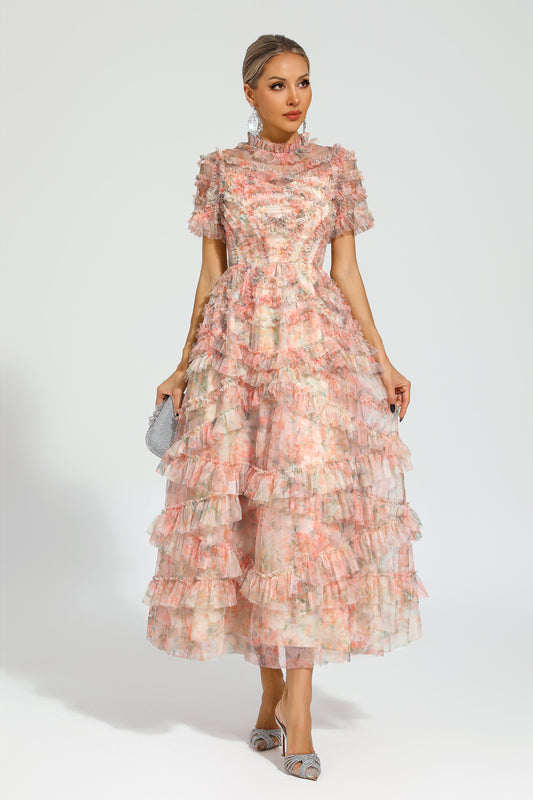 Saroyan Pink Midi Dress