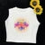 Europe and the United States Street New Print Season Art Text Short Sleeve Y2k ’s T-shirt Vest Halter