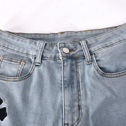 Low Waist Straight Denim Trousers Cyber Y2k Goth Pants Mom Jeans