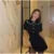 Slim Mini Dress Lace Short Sleeve Doll Collar Button Splice Autumn Classic Office Dresses Female