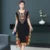National Style Leisure Holiday Beach Printed Poker Indonesia O-neck Loose Midi Dress Pajamas Loungewear Woman