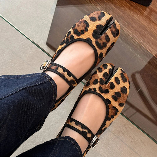 Mary Jane Horsehair Loafers Single Shoes Flats Shoes Woman Flats Street Shoes