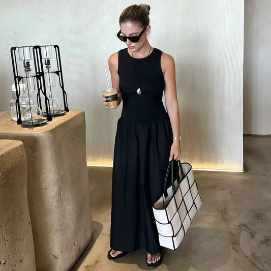 Black Long Sleeve Midi Dress