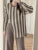 Striped Knitwear 2 Piece-set for Contrast Long Sleeve Split Straight Trousers Outfits ’s Pants Sets