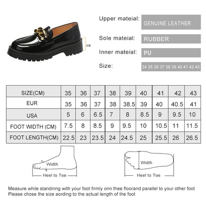 Shoes Spring New Relly Leather Loafers Retro Bite Thicksoled Nonslip Round Toe Shoes