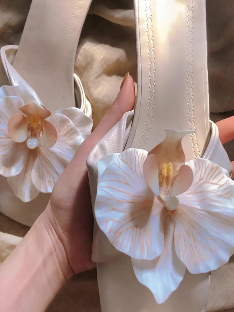 Summer Flower Slippers Comfort Outdoor Shoes Dress Street Style Slides