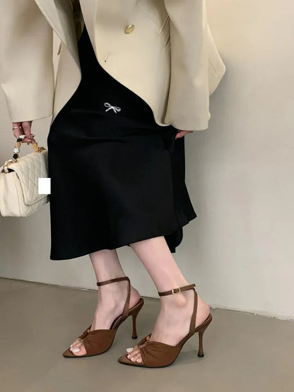 Street Style Thin High Heels Woman Pumps Pointed Toe Slingbacks Stripper Party Dress Shoes