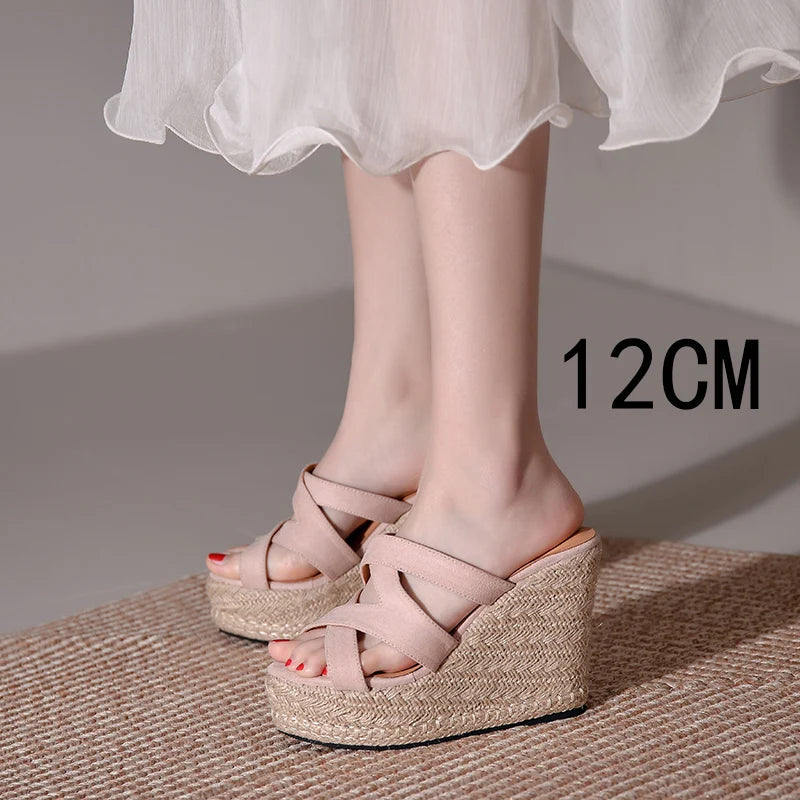 Size 3239 Summer New Open Toe Sandals High Heel Wedge Platform Beach Sandals Shoes