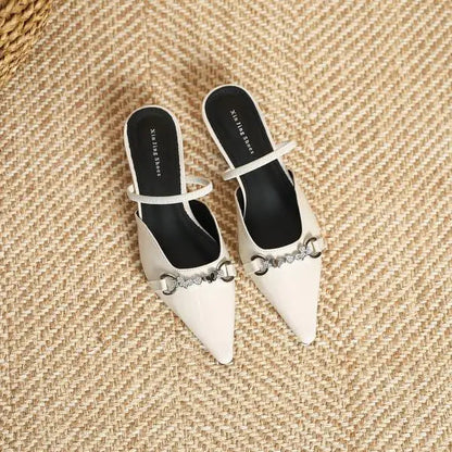 Low Shoes ' Slippers Pointed Toe Butterflyknot Flat Spring Pu Rubber Strange Style Shoes Woman Butterflyknot Slipp