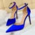 Shoes Satin With Shallow Pointed Pumps Buckle High Heels Female Shoes Stiletto Heels Sandals Party Shoes