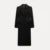 Lapel Black Long Overcoat Slim High Waist Full Sleeve Single Breasted Shoulder Pad Coat New Spring Commute Outwear