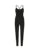Cross Backless Cut Out Skinny Sleeveless Black Rompers Jumpsuit Sportswear