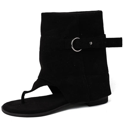 Retro Style Clip Toe Ankle Boots Spring Autumn Shoes Causal Slip on Sandalias Booties