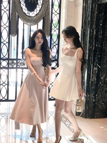 Summer Evening Party Midi Dresses Sleeveless Y2k Mini Birthday Dress Korean Aline Vestidos