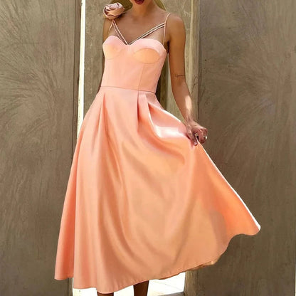 French Flower Design Sling Long Dress Spring Deep Vneck Hollow Party Dress Summer Off Shoulder Lady Maxi Dress