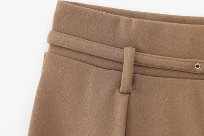 European and American Style New Temperament Versatile Pants Fashionable Simple Drape Wideleg Suit Pants