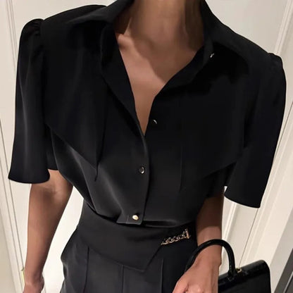 Blouses Spring Summer Korean Shirts Office Lady Simple Blusas Mujer