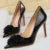 Shoes Stone Patterned Flowers Pumps High Heels Rose Decoration Shoes Stilettos Party Shoes