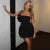 Folds Strapless Dress for Color Backless Mini Dress A-line Patchwork Sleeveless Gown Clothes