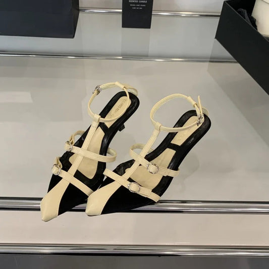 Pointed Heel Sandals Ankle Strap Open Toe Allmatch Beach Shoes Peep Comfort High New Stiletto Gladiator Pump
