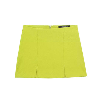 Summer 2 Piece Set Off Shoulder Cropped Tops Sleeveless Slim Top Mid Waist Mini Slit Skirts