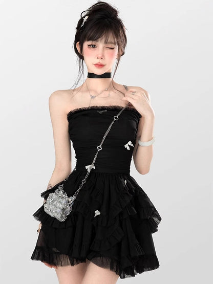 Princess Evening Party Prom Sleeveless Slim Mini Dress Aline Korean Spring Summer New Vestidos Mujer