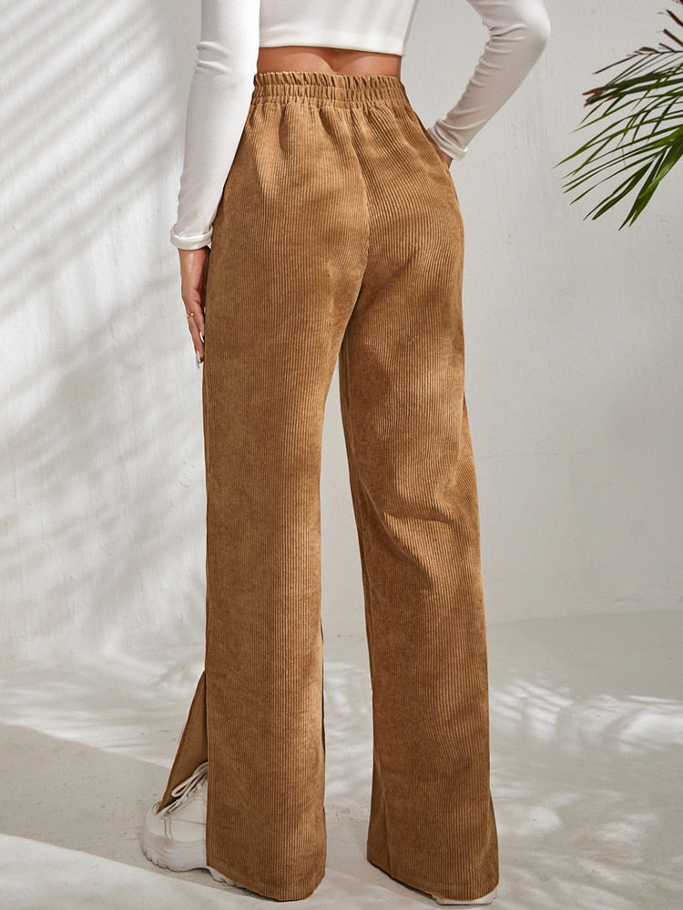 Corduroy Wide Leg Pants