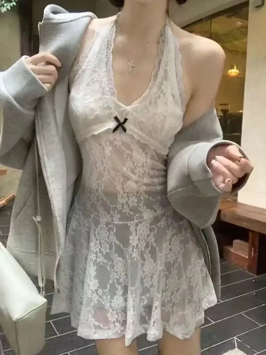 Korean Inside Blouse Lace Y2k Crop Top Harajuku Tank Top Femme Vest Sweater Inside Vest 2000s Clothing