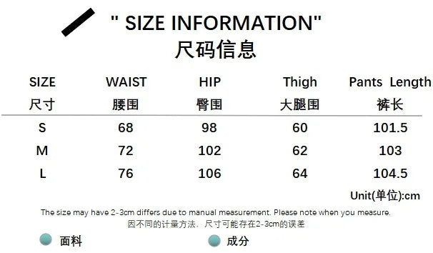 Split Zipper Drawstring Contrast Pants Harajuku Wide Legs Streetpants Autumn High Waist Straight Pants