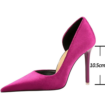 Shoes Purple Pumps Design Suede High Heels Party Shoes Stilettos Lady Heels Pumps Shoes Large Size 43