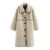 Beige Faux Fur Long Coat Winter Buttons Lapel Long Sleeve Lamb Fleece Jacket New Lady Loose Street Outerwear