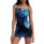 Mini Dress Summer Print Square Collar Spaghetti Strap Sleeveless Short Dress Evening Party Dresses