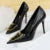 Shoes 10 Cm Metal Buckle Pumps ’s Banquet Shoes Stilettos High Heels Party Shoes